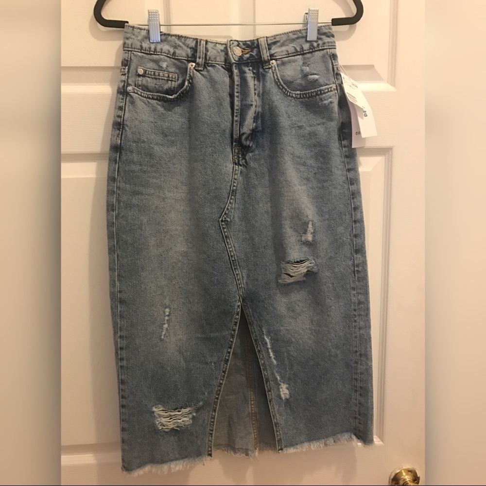H&M new with tags denim midi skirt